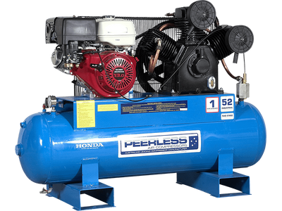 PEERLESS PHP52 Petrol Air Compressor Fatboy: Belt Drive, Honda GX390, 1040LPM - for High Pressure