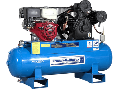 PEERLESS PHP52 Petrol Air Compressor Fatboy: Belt Drive, Honda GX390, 1040LPM - for High Pressure