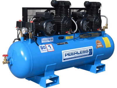 PEERLESS PT35 Single Phase Air Compressor: Belt Drive, 15Amp, 7HP, 650LPM