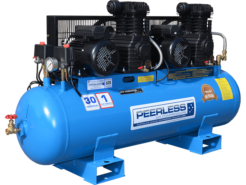 PEERLESS PT35 Single Phase Air Compressor: Belt Drive, 15Amp, 7HP, 650LPM