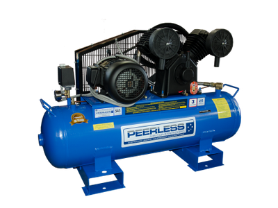 PEERLESS PV25 Three Phase Air Compressor Fatboy: Belt Drive, 5.5HP, 545LPM