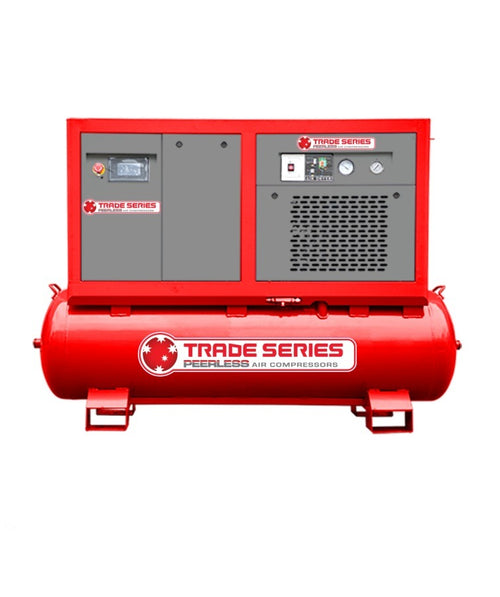 PEERLESS Trade Series 7.5kw 10hp 300L Full Feature Screw Air Compressor With Dryer