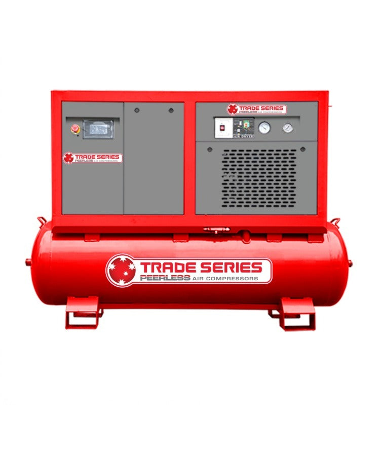 PEERLESS Trade Series 7.5kw 10hp 300L Full Feature Screw Air Compressor With Dryer