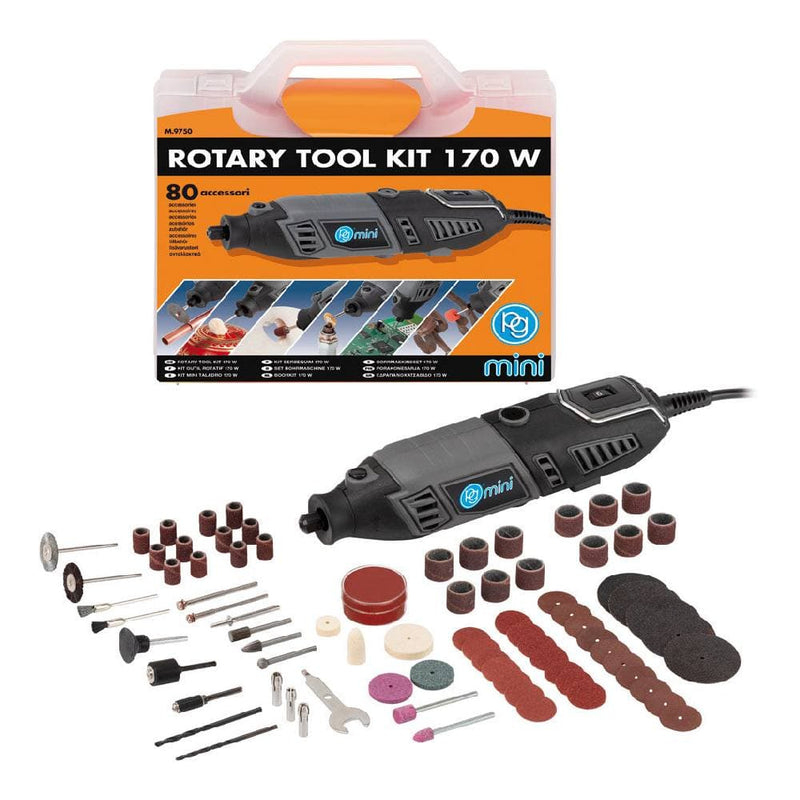 PG Mini 80 Piece 170W 3.2mm Mini Precision Rotary Multi-Tool Kit-PGM9750