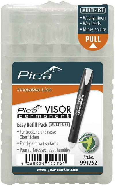 PICA VISOR Permanent  Refill -- Pack of 4 - White