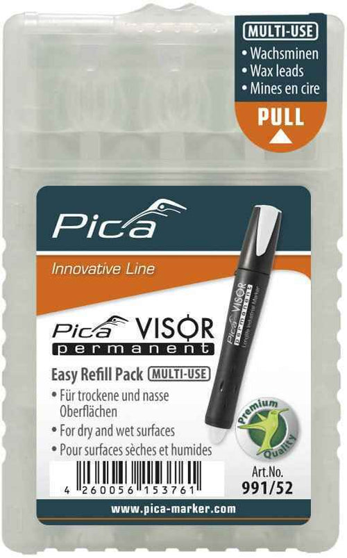 PICA VISOR Permanent  Refill -- Pack of 4 - White