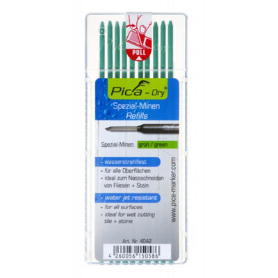 PICA Dry Special refill - Water Jet Resistant - Permanent - 10 Pack of Green 4042