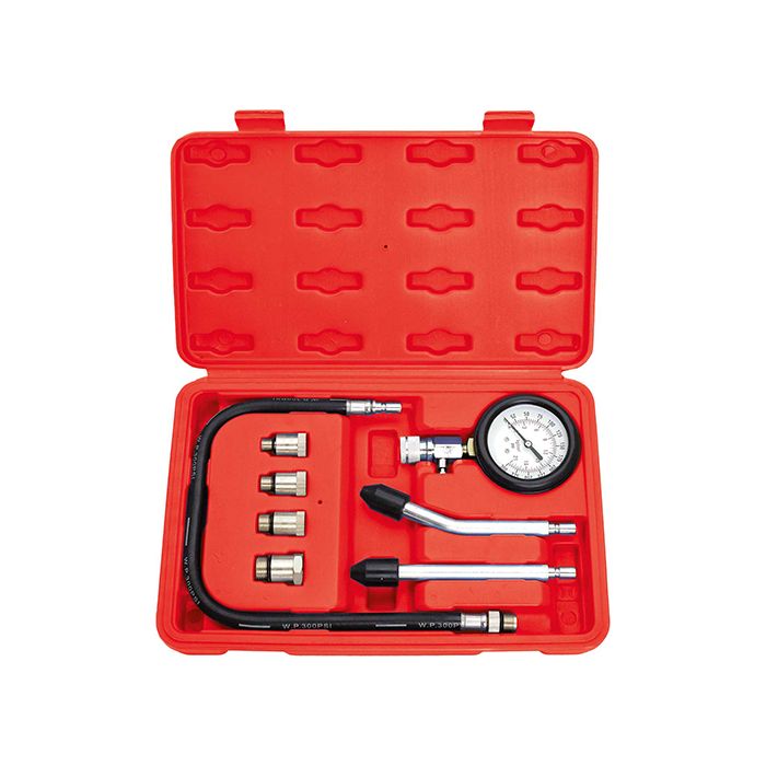 PK Tools PT60201 8 piece petrol engine compression tester set