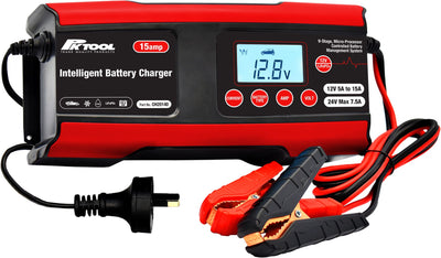 PK TOOLS 15amp Intelligent Battery Charger-12v & 24v