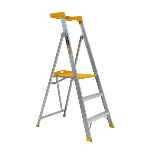 Gorilla PL003-PRO Platform ladder 3 Step (0.85m) Pro-Lite Aluminium 150kg Industrial