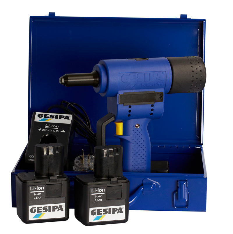 GESIPA Powerbird BulbTite Battery Rivet Tool 14.4V Li-ion (with Extra Battery) PowerpackBT