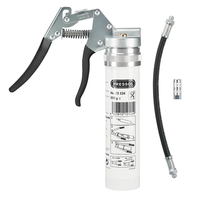 PRESSOL PISTOL GRIP / ONE HANDED GREASE GUN-KAJO RECEPTION