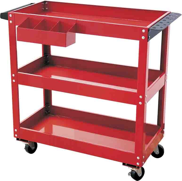 PRO KIT Tool Trolley Workshop/Garage Cart With, Screwdriver Bay Rack -ATD
