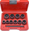 PK Tools 11pc 3/8in Drive Low Profile Spiral Twist Extractor Socket Set - PT10383