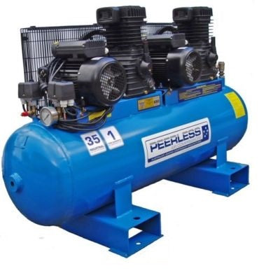 PEERLESS TOOLS 5.5HP 150LTR HI OUTPUT 550LPM BELT DRIVE AIR COMPRESSOR-SP PT30