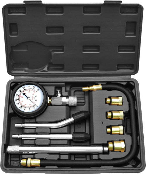 PK TOOLS 9pc Petrol Engine Compression Tester Set - 300psi