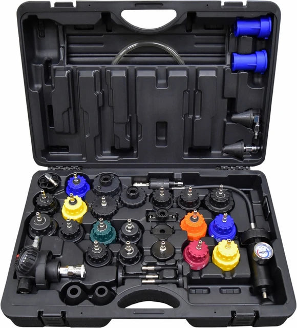PK Tools 37pc Cooling System Pressure Tester & Vacuum Refiller Master Kit - PT60305