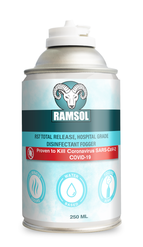 RAMSOL RS7 Total Release HOSPITAL GRADE Disinfectant Fogger Bomb 250ml