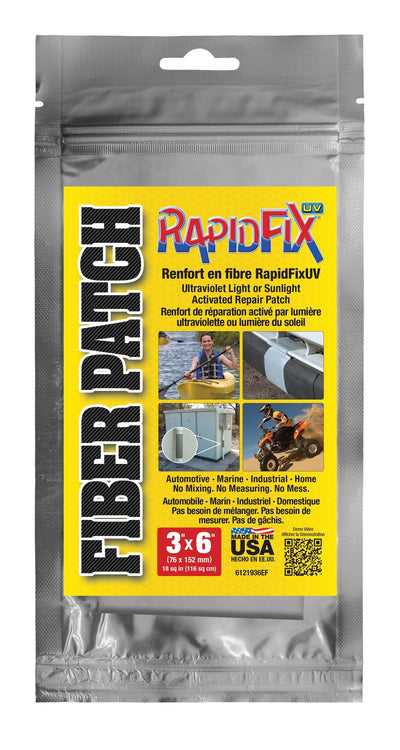 RAPID FIX Self Adhesive Fibre UV Repair Patch - MEDIUM  152mm x 228mm QPM