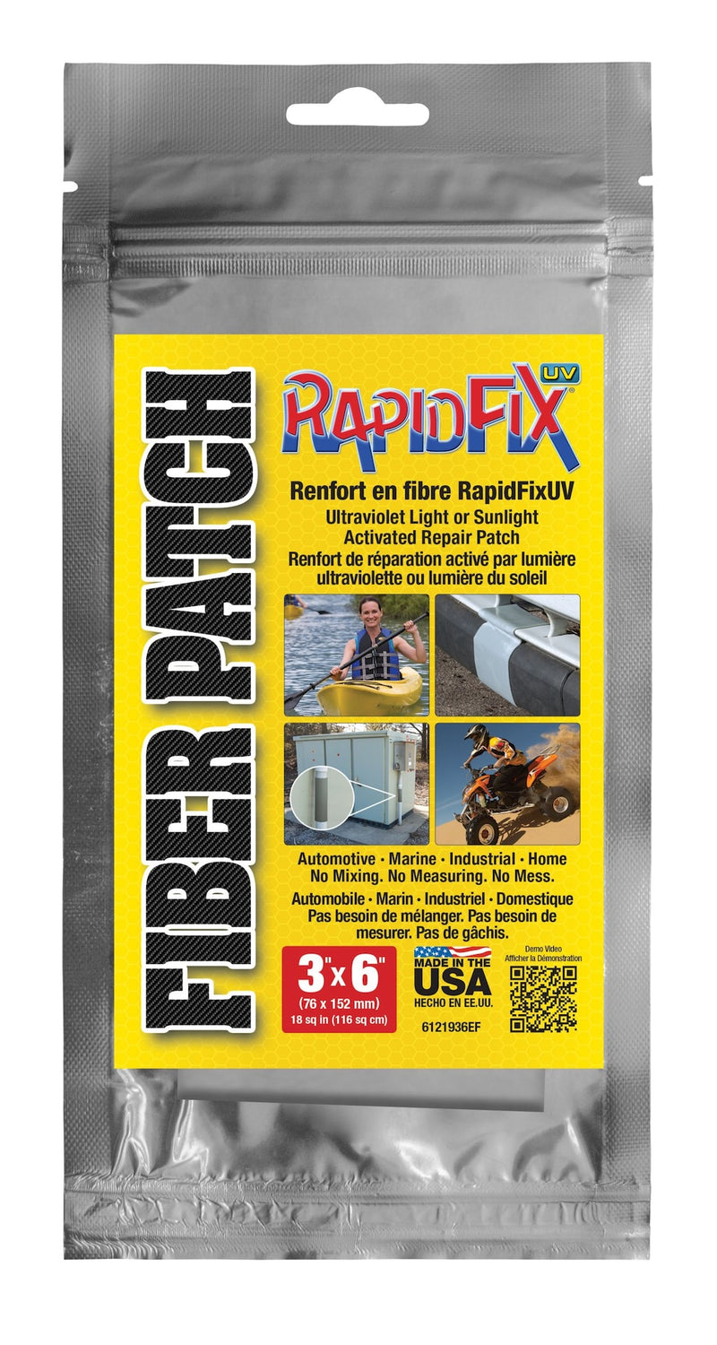 RAPID FIX Self Adhesive Fibre UV Repair Patch - MEDIUM  152mm x 228mm QPM