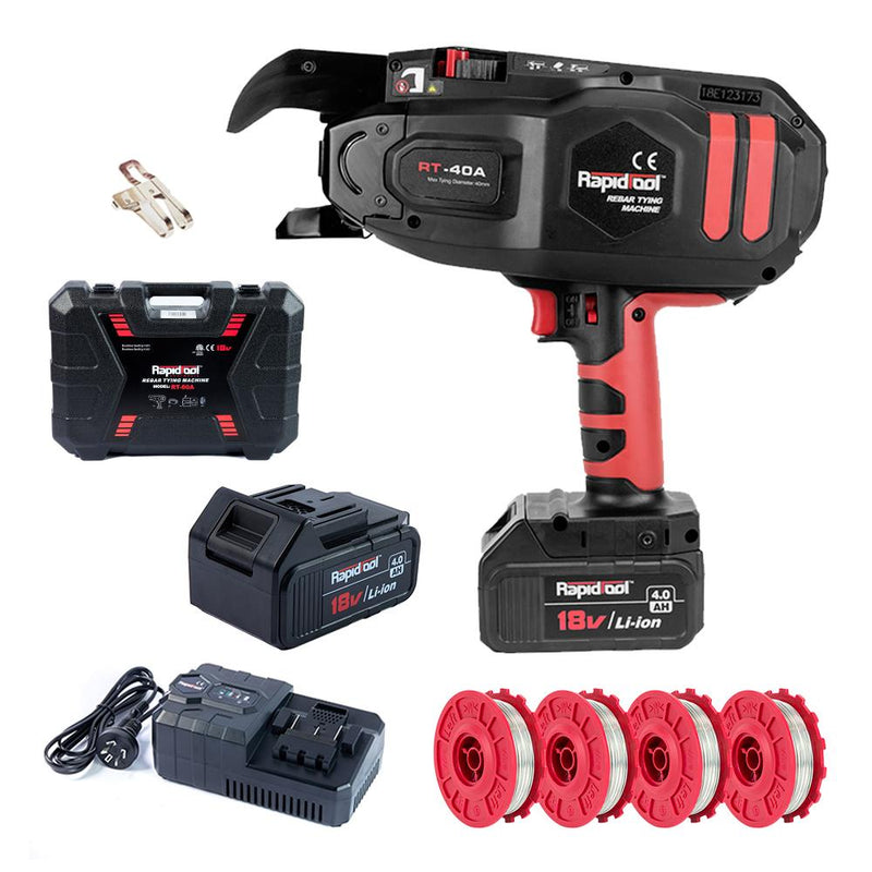 RAPID TOOLS 18v Tie Wire Cordless Combo Kit With 4 Coils-Series 2