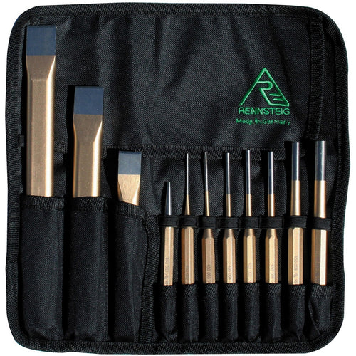 RENNSTEIG Punch & Chisel Set In A Roll-11pce RCP11