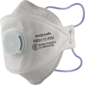 MAXISAFE P2 Valved 3-Panel Flatfold Respirator 2Pack  - RES510/2PCK
