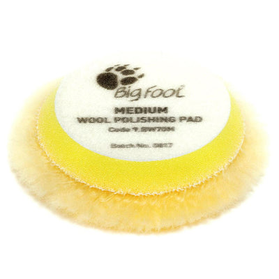 RUPES Bigfoot 70mm Medium Yellow Wool Polishing Pads - 4 Pack