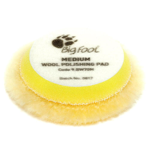 RUPES Bigfoot 70mm Medium Yellow Wool Polishing Pads - 4 Pack