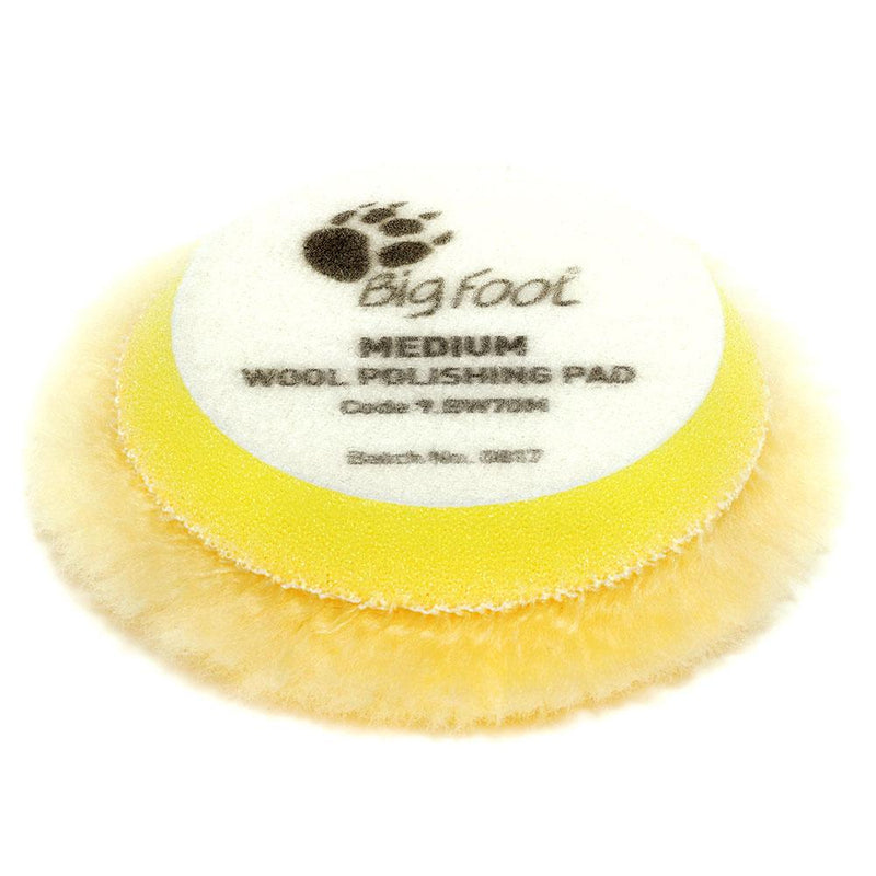 RUPES Bigfoot 70mm Medium Yellow Wool Polishing Pads - 4 Pack