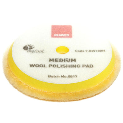 RUPES Bigfoot 180mm Medium Yellow Wool Polishing Pads - 2 Pack