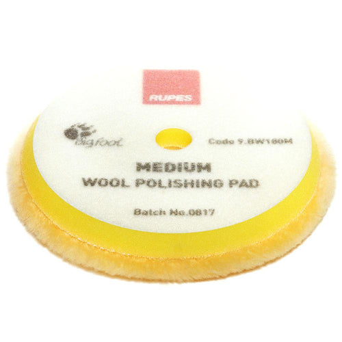 RUPES Bigfoot 180mm Medium Yellow Wool Polishing Pads - 2 Pack