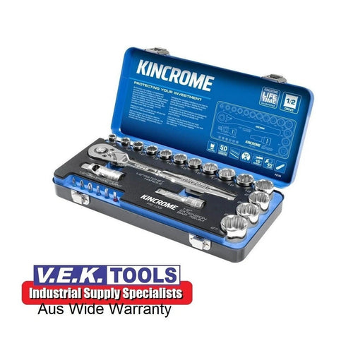 Kincrome  23PCE METRIC 1/2" Drive Socket Set - P2103 -ATD