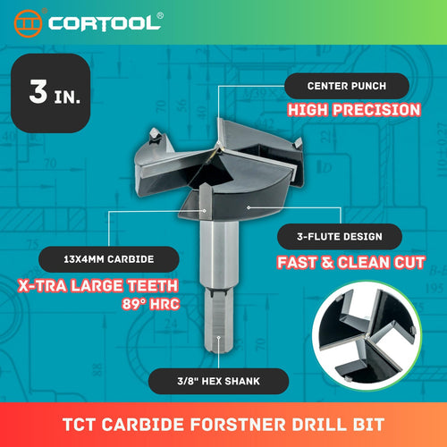 CARBITOOL - Forstner Bits  Steel  Imperial - 1/4