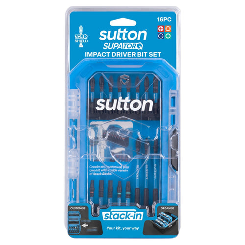 Sutton SupaTorq Stack-In Impact Driver Bit Set 16 Piece S250S16A