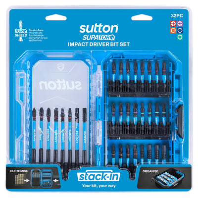 Sutton SupaTorq Stack-In Impact Driver Bit Set 32 Piece S250S32A