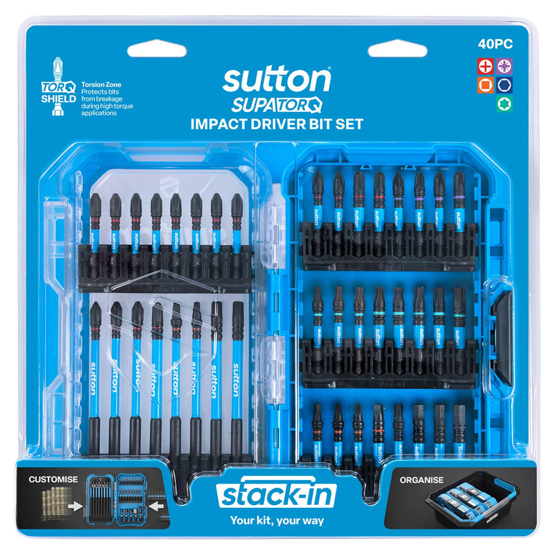 Sutton SupaTorq Stack-In Impact Driver Bit Set 40 Piece S250S40A