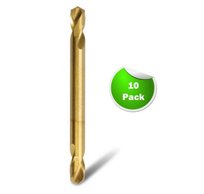 SAVAGE NO.30 DOUBLE END DRILL BIT TINITE COATED HSS-10PACK 40-30