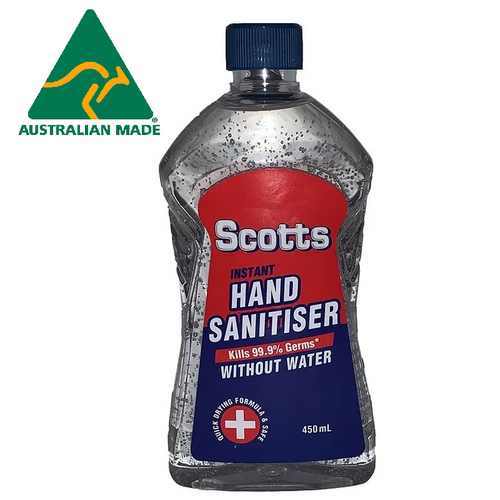 IMPACTA by Scotts Janitorial Tradie Hand Sanitiser With Vitamin E and Aloe-Alcohol Based Kills 99.99% Germs and Bacteria-450ml