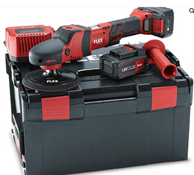 FLEX - 18V Cordless Rotary Polisher KIT (With 2 X 5.0Ah Batteries & Rapid Charger)