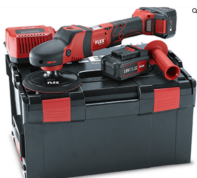 FLEX - 18V Cordless Rotary Polisher KIT (With 2 X 5.0Ah Batteries & Rapid Charger)