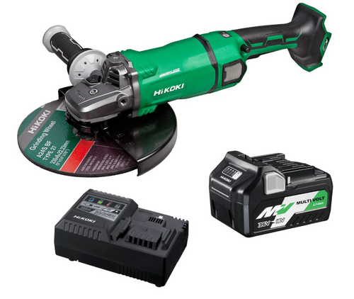 HiKOKI G3623DA(SP1Z) 36V Cordless Brushless 230mm (9") Angle Grinder Starter Kit