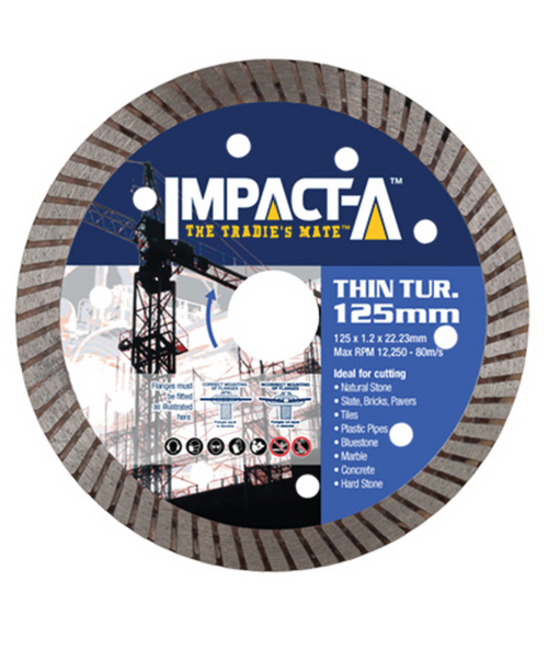IMPACTA - ULTRA THIN TURBO DIAMOND BLADE -125MM X 22.23MM