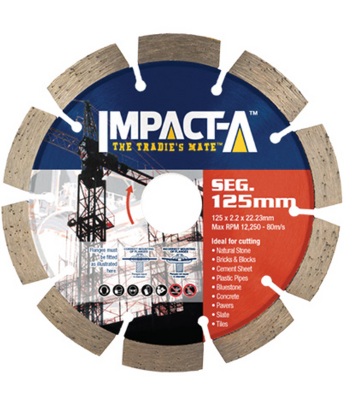 IMPACTA - SEGMENTED DIAMOND BLADE 125MM X 22.23MM