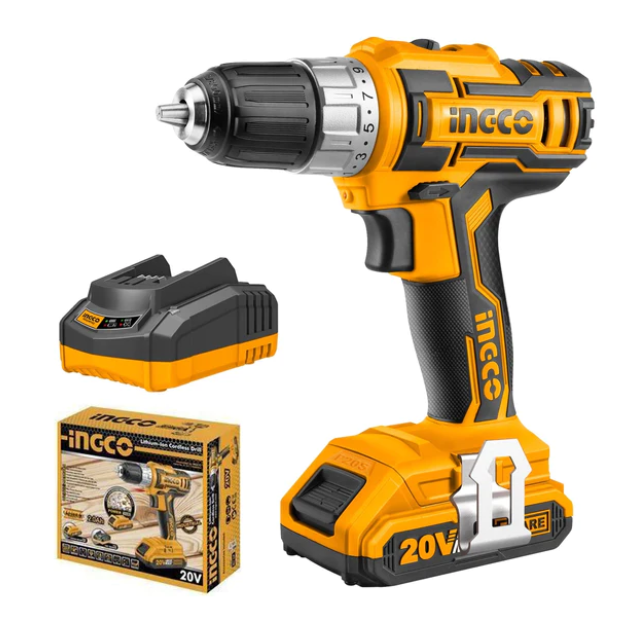 INGCO Li-ion Cordless Drill 20V (1x Battery Kit)