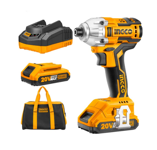 INGCO - Li-ion Brushless Impact Driver 20V Kit