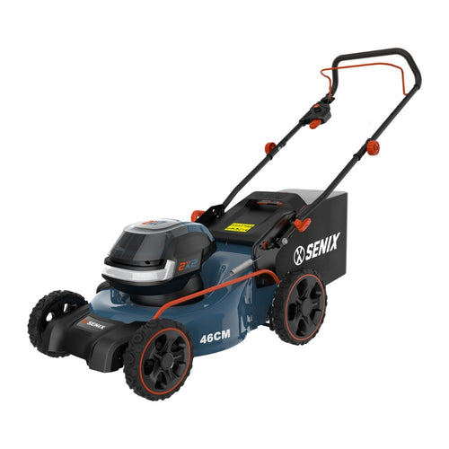 Senix 2X2 cordless 36V(2x18v) Brushless 46cm (18") Push Lawnmower Kit