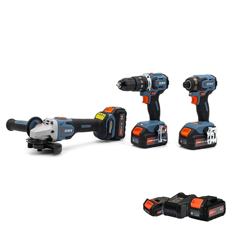 Senix X2 18V Cordless 3 Piece Combo Kit S1