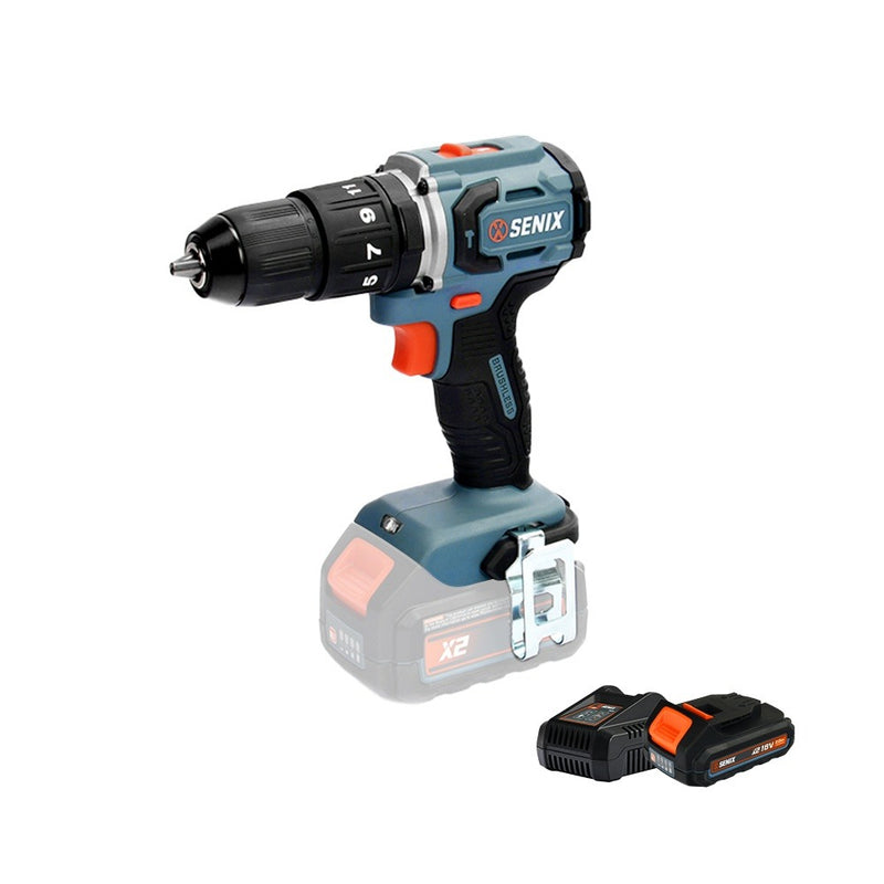 Senix X2 18V Brushless 60Nm Cordless Hammer Drill Kit