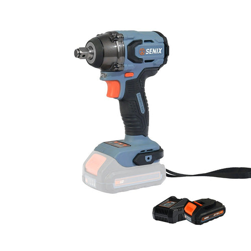 Senix X2 18V 1/2"Compact Cordless Impact Wrench Kit